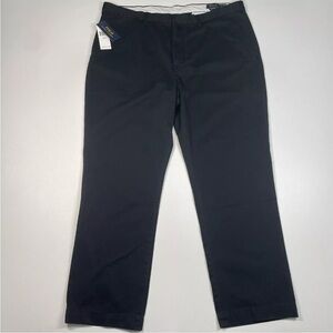 Polo Ralph Lauren Pants Men 42x32 Black Twill Chino Trousers MEASURES 42x31 NEW